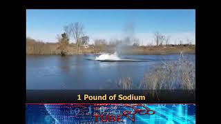 සෝඩියම් ජලය සමග ප්‍රතික්‍රියාSodium Sodium in water [upl. by Milli]