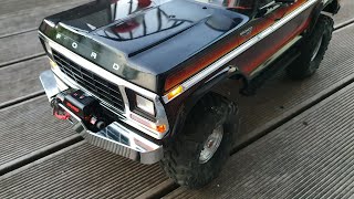 installing winch and chrome bumper on my trx4 ford bronco [upl. by Beka]