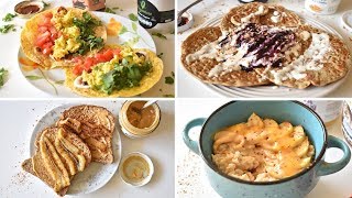 4 DESAYUNOS RÁPIDOS VEGANOS Y SABROSONES [upl. by Dnomde]