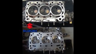 Suzuki Swift 10 G10A 53 LE Hengerfej felújítás Síkolás Cylinder head restoration Zylinderkopf [upl. by Naryk]