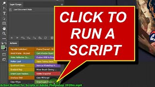 Secret Action Button for Scripts in Adobe Photoshop 2020 [upl. by Halilahk]