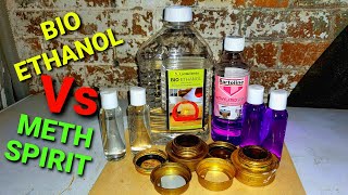 Alcohol fuel test Methylated spirit VS bio ethanol What alcohol fuel is best for camping stoves [upl. by Annayd974]