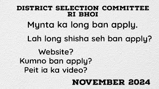 DSC Ri Bhoi mynta la long ban apply November 2024 [upl. by Christa]