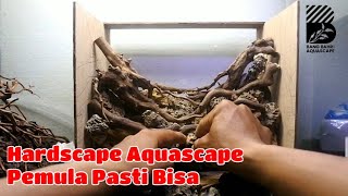 Finish Tutorial Hardscape Aquascape  Tema tebing  Nano Tank [upl. by Allister]