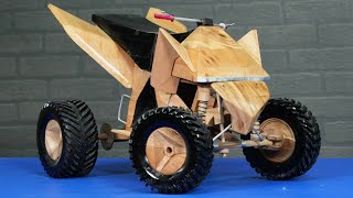 Tesla Cyberquad ATV Out of Wood [upl. by Ivana]