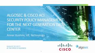 Cisco ACI and AlgoSec Integration Overview and Demo [upl. by Seraphim547]