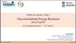 NonConventional Energy Resources  Week 2  NPTEL TA live session noc23ge0424 by Lalit Bharti [upl. by Olenta]