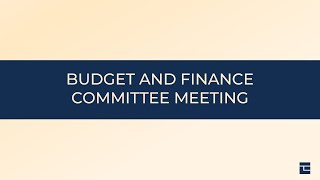 Budget Committee Meeting September 11 2024 [upl. by Anaile836]