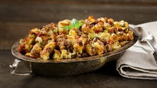 Recipe Traditional Sausage Stuffing [upl. by Ariam]