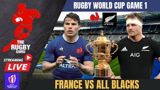 FRANCE VS ALL BLACKS LIVE RUGBY WORLD CUP 2023 GAME 1 COMMENTARY [upl. by Kenta]