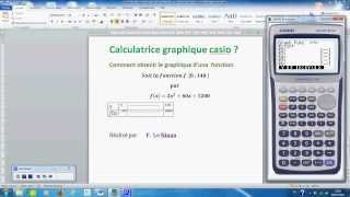 courbe de fonction avec calculatrice casio [upl. by Kensell]