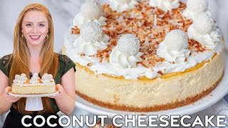 White Chocolate Coconut Cheesecake  Raffaello Cheesecake Recipe [upl. by Orsino]