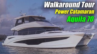 Amazing Luxury Power catamaran  2021 Aquila 70 [upl. by Anita]