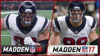 Madden 18 vs Madden 17 Graphics Comparison [upl. by Edla541]