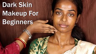 Dark Skin Bridal Makeup For Beginners  South Indian Bridal Makeup Tutorial [upl. by Swetiana]