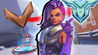 Sombra ONLY Unranked to GM WITHOUT Hacking a SINGLE health pack Overwatch 2 [upl. by Demetria707]