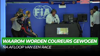 Waarom worden F1 coureurs gewogen na afloop van een race  Formule 1 FactChecker [upl. by Ahsinat418]