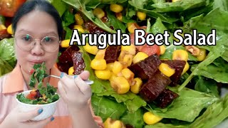 BEET SALAD with ARUGULA and BALSAMIC VINAIGRETTE  MaiPai Recipe [upl. by Cy259]