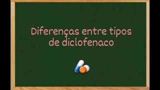 Diferenças entre tipos de diclofenaco  Farmacologia [upl. by Heimer]