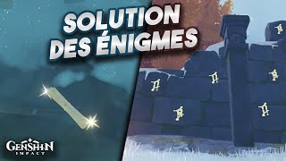 Solutions des Énigmes  Puzzles du Monts Dosdragon Notes Abîmées  Genshin Impact [upl. by Jahdai]