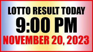 Lotto Result Today 9pm Draw November 20 2023 Swertres Ez2 Pcso [upl. by Verlie]