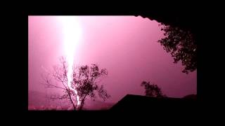 Lightning strike in Jemez Springs New Mexico [upl. by Nessnaj]