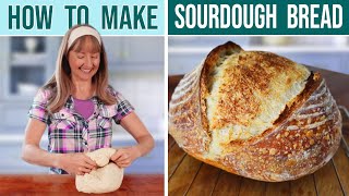 SOURDOUGH BREAD RECIPE For Beginners  clear nonrambling instructions [upl. by Ihsar463]