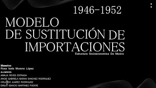 Modelo de sustitución de importaciones en México de 1946 a 1952 [upl. by Anerual]