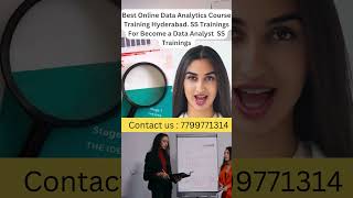 Best Online Data Analytics Course Training Hyderabad SS Trainings For Become a Data Analyst  No 1 [upl. by Orvas42]