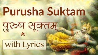 Complete Purusha Suktam with Lyrics  Vedic Chanting by 21 Brahmins [upl. by Frendel]