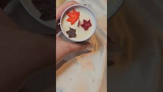 Autumn Leaves Kerze 🍁🍂 kerzen selbstgemacht diy soycandles smallbusiness foryou [upl. by Imit]