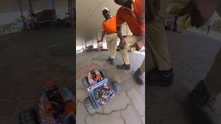 Giving chocolate to workers with an rc car [upl. by Esoranna]