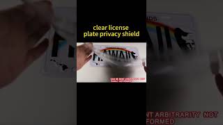 Plastic license plate cover [upl. by Dnomde]