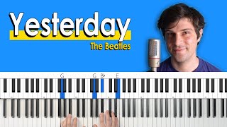 How To Play “Yesterday” by The Beatles Piano TutorialChords for Singing [upl. by Maier269]