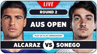 ALCARAZ vs SONEGO • Australian Open 2024 • LIVE Tennis PlaybyPlay Stream [upl. by Hernando]