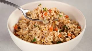 Parslied Brown Rice Pilaf  Cooking Light [upl. by Hanforrd]