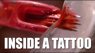 Tattoo on Transparent quotSkinquot at 20000fps  The Slow Mo Guys [upl. by Fanchon426]