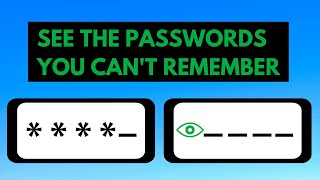 Easy Way to See Your Password Hidden Behind the Asterisks or Dots [upl. by Aivitnahs444]