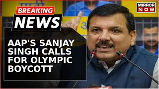 AAP MP Sanjay Singh Urges Govt To Boycott Olympics After Vinesh Phogats Disqualification  Breaking [upl. by Ballard]