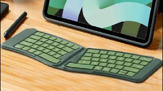 seenda Ergonomic Foldable Keyboard Folding Portable Keyboard PU Leather Review [upl. by Eerat]