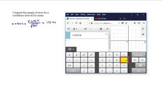 Desmos Margin of Error Confidence Interval for Means [upl. by Novehs]