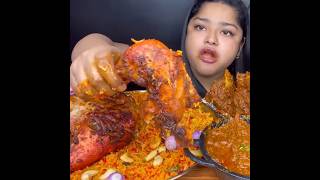 ASMR EATING SPICY CHICKEN CURRY🔥 CHICKEN BRIYANI  shorts mukbangnasmreating mukbangasmr asmr [upl. by Otho]