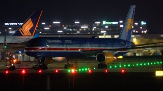 ICELANDAIR 757300 FINAL ARRIVAL AND DEPARTURE AT LONDON HEATHROW BEFORE RETIREMENT  271024 4K [upl. by Orgell]