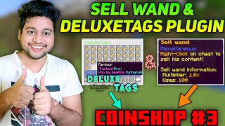 How To Make Coin Shop in Minecraft Server  Sell Wand Plugin  DeluxeTags Plugin  CoinShop 3 [upl. by Atidnan579]