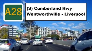 【Sydney drive】A route 28South2 WentworthvilleM4  Liverpool [upl. by Notlek]