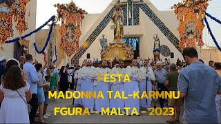 FGURA FEAST 2023  OUR LADY OF CARMEL  MALTA  WALKVLOG MEDIA [upl. by Chandal]