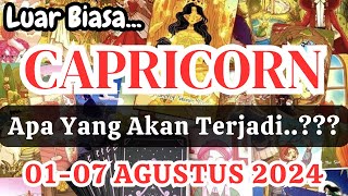 CAPRICORN 🍁 quotApa Yang Akan Terjadiquot Periode 0107 AGUSTUS 2024 [upl. by Doniv149]