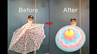 Cotton candy making Umbrella flower [upl. by Yeliab]