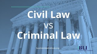 Civil Law vs Criminal Law Explained [upl. by Eizle]