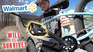 RIDING BMX WITH WALMART PEDALS [upl. by Akire141]